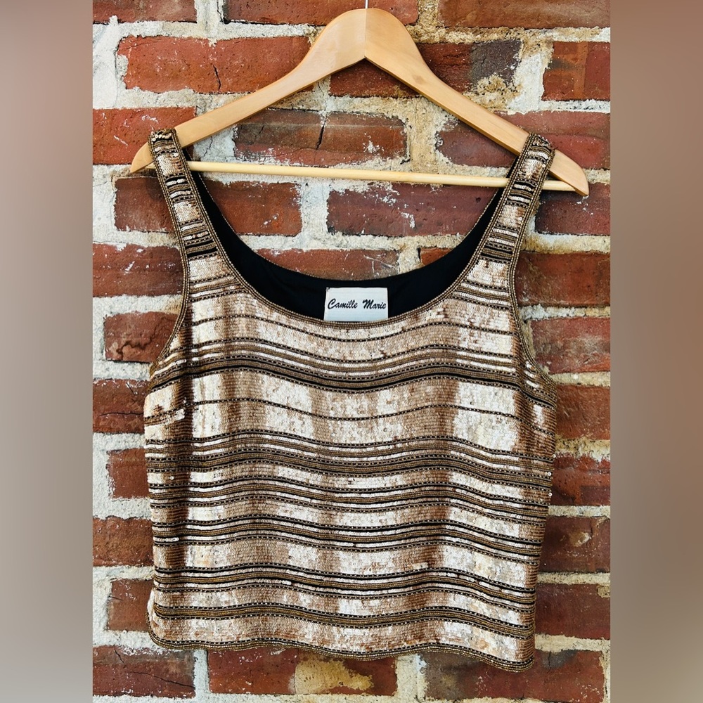 Vintage beaded top- beautiful